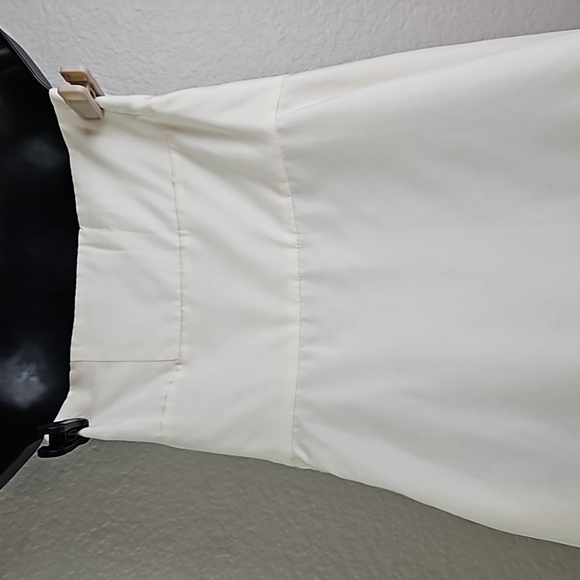 White House Black Market NWT Women's Cream Floral Silk Blend Strapless Dress 10 - Picture 6 of 11